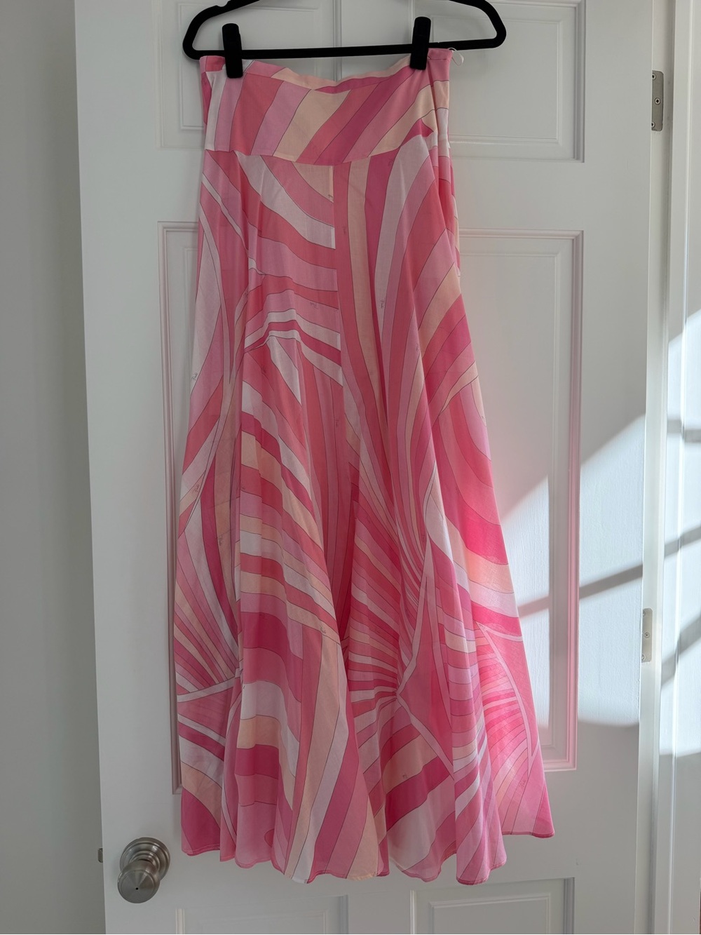 Emilio Pucci Pink Multi-Stripe Maxi Skirt - Picture 1 of 2